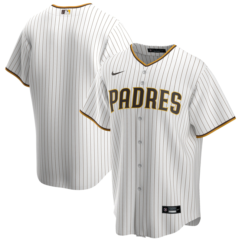 2020 MLB Men San Diego Padres Nike White Brown Home 2020 Replica Team Jersey 1->pittsburgh pirates->MLB Jersey